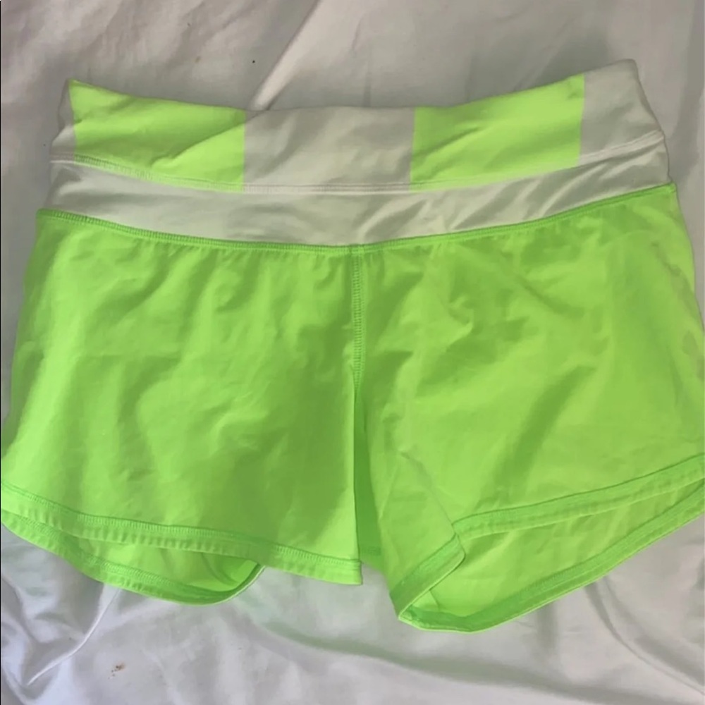 Lime green Lululemon shorts